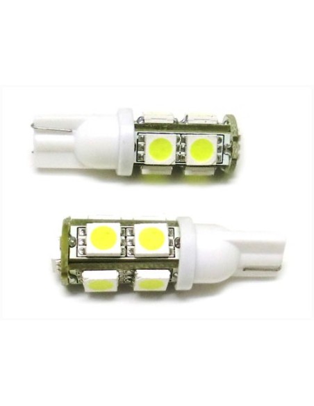 24V Lampada Led T10 W5W 9 Smd Bianco Luci Posizione Camion