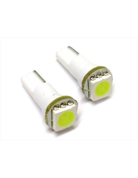 24V Lampada Led T5 W1,2W 1 Smd Bianco Luci Cruscotto Camion Autocarro