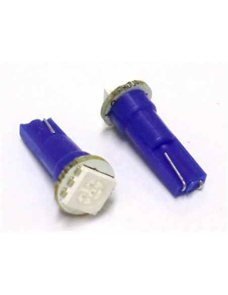 24V Lampada Led T5 W1,2W 1 Smd Blu Luci Cruscotto Camion Autocarro