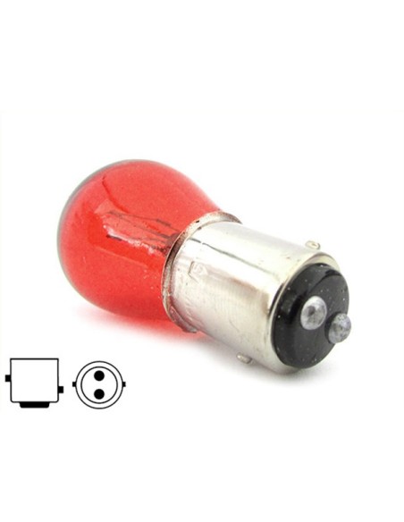10 Pezzi Lampada Alogena S25 P21/5W BAY15D 12V 21/5W Rosso Doppio Filamento