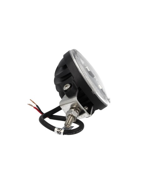 Fanale Rotondo Luci Diurne A Led Work Light Faro Da Lavoro 12V 24V 9W (3X3W) IP67 Bianco
