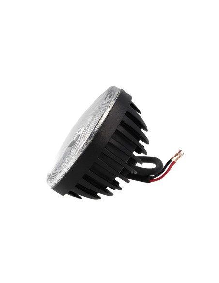 Fanale Rotondo Luci Diurne A Led Work Light Faro Da Lavoro 12V 24V 9W (3X3W) IP67 Bianco