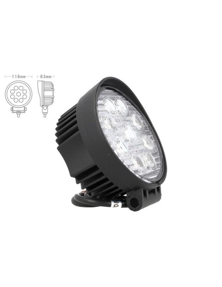 Faro di Profondita Led Rotondo 12V 24V 27W