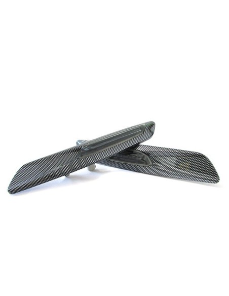 Kit Freccia Laterale a Led Side Marker 3D Carbonio Lente Fume BMW E81 E82 E87 E88 E90 E91 E92 E93 E60 E61 F10