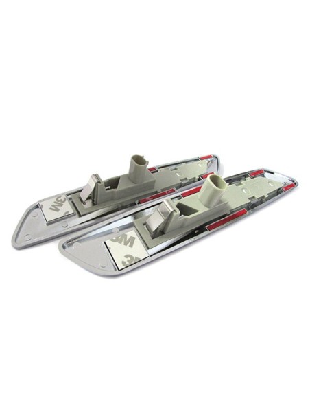 Kit Freccia Laterale a Led Side Marker Argento Cromato Lente Fume BMW E81 E82 E87 E88 E90 E91 E92 E93 E60 E61 F10