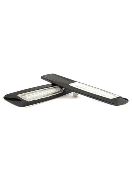 Kit Freccia Laterale a Led Side Marker Nero Cromato Lente Trasparente BMW E81 E82 E87 E88 E90 E91 E92 E93 E60 E61 F10