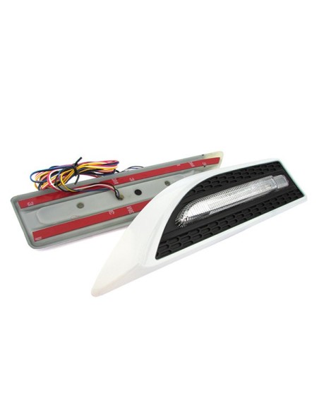 Kit Freccia Laterale a Led Side Marker Universale Multi Funzionali Bianco Perla