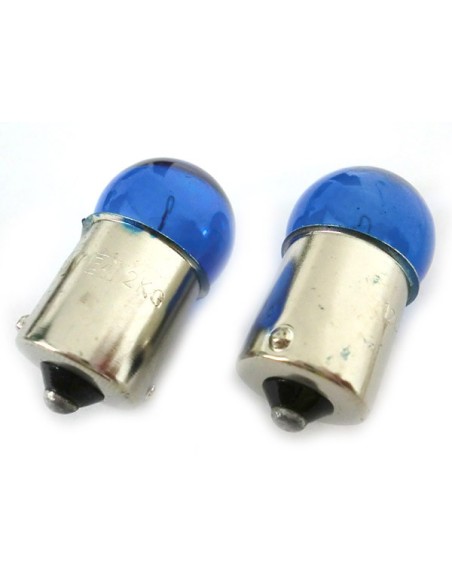 Lampada Alogena G18 BA15S R5W 12V 5W Luci Posizione Colore Azzurro