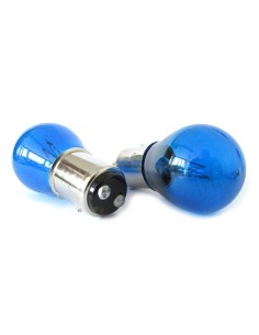 Lampada Alogena P21/5W BAY15D 12V 21/5W Luce Posizione Stop Colore AZZURRA 2