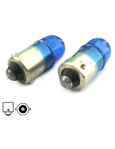 Lampada Alogena T4 T4W BA9S 12V 4W Attacco Diritto Colore Azzurra Blister