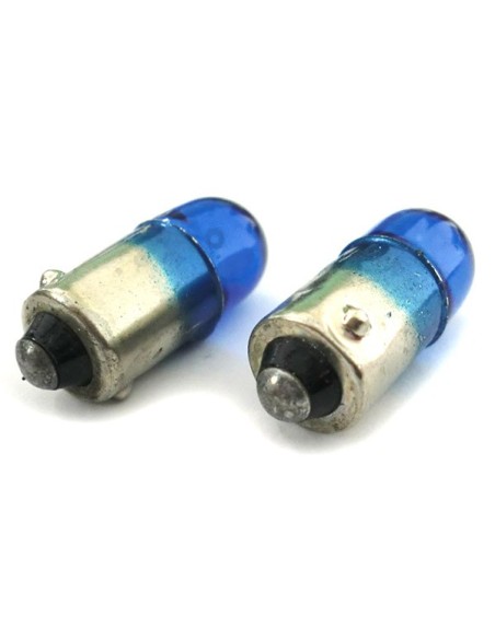 Lampada Alogena T4 T4W BA9S 12V 4W Attacco Diritto Colore Azzurra Blister