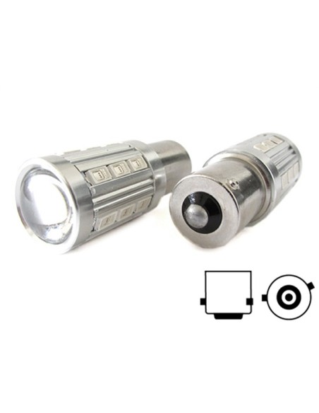 Lampada Led BAU15S PY21W 21 Smd 5730 Arancione Piedi Sfalsati Luci Frecce Auto 12V Camion 24V Con Lente Ingrandimento