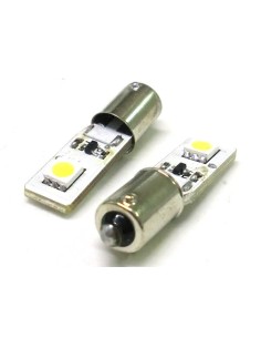 Lampada Led Canbus BAX9S H6W 2 Smd No Errore Piedi Storti 12V Luci Posizione Con Resistenza 2