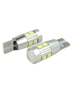 Lampada Led Canbus Pro T10 W5W W16W T15 12V 10 Smd 5630 No Errore No Polarita Luci Posizione Bianco
