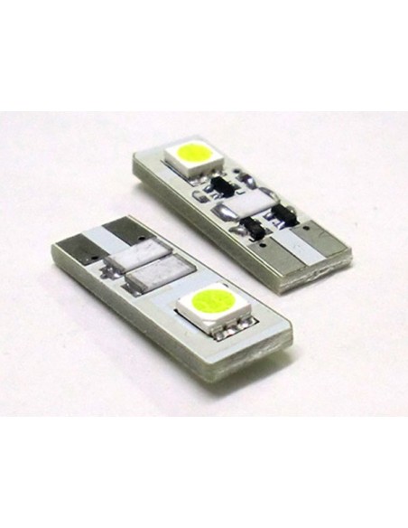 Lampada Led Canbus T10 W5W 2 Smd Bianco No Polarita No Errore Check Luci 12V