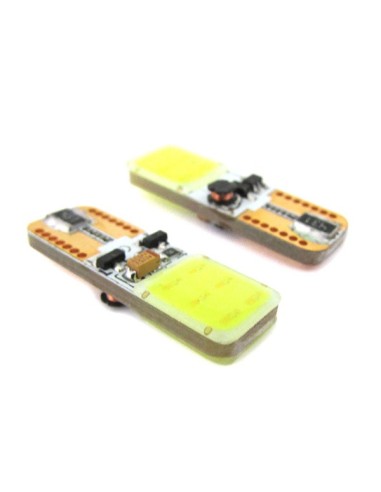 Lampada Led COB T10 W5W Canbus Pro 12V Bianco Ghiaccio 6000K Super Luminoso