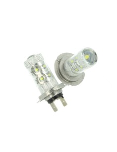 Lampada Led H7 PX26d 30W 12V Per Fendinebbia Super Potente e Bianco Xenon 6 Smd Cree Da 5W