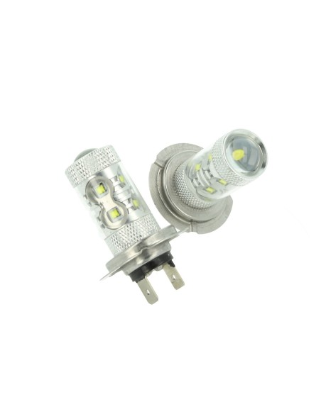 Lampada Led H7 PX26d 30W 12V Per Fendinebbia Super Potente e Bianco Xenon 6 Smd Cree Da 5W