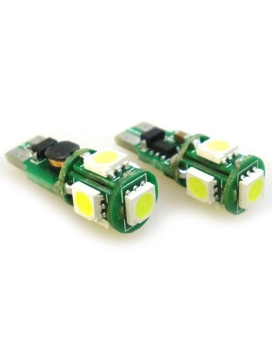 Lampada Led Luci Posizione Canbus Pro T10 W5W 5 Smd 12V No Errore