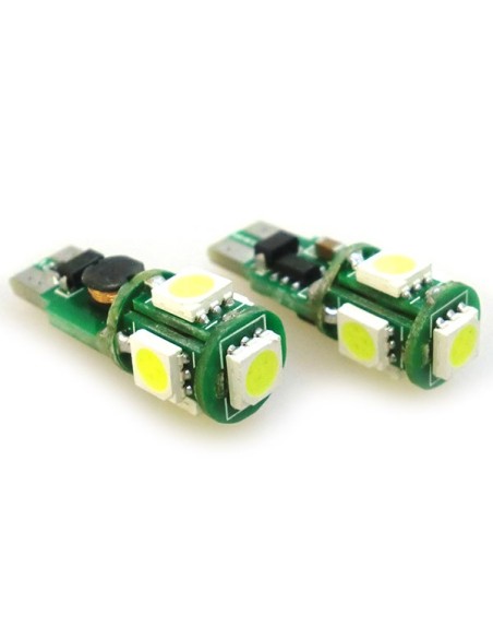 Lampada Led Luci Posizione Canbus Pro T10 W5W 5 Smd 12V No Errore