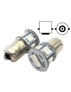 Lampada Led R5W R10W BA15S 12V Arancione Giallo Per Luci Frecce Moto Scooter Piedi Dritti 7 Smd 5050