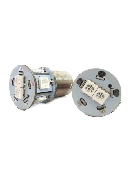 Lampada Led R5W R10W BA15S 12V Arancione Giallo Per Luci Frecce Moto Scooter Piedi Dritti 7 Smd 5050