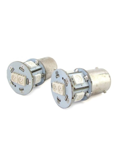 Lampada Led RY5W RY10W BAU15S 12V Arancione Giallo Per Luci Frecce Moto Scooter Piedi Storti 7 Smd 5050