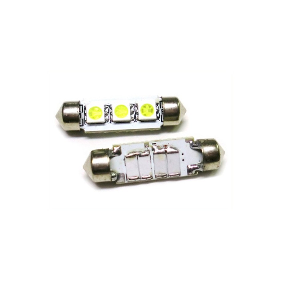 Lampada Led Siluro Canbus T11 C5W 40mm 3 SMD 5050 12V Luci Targa