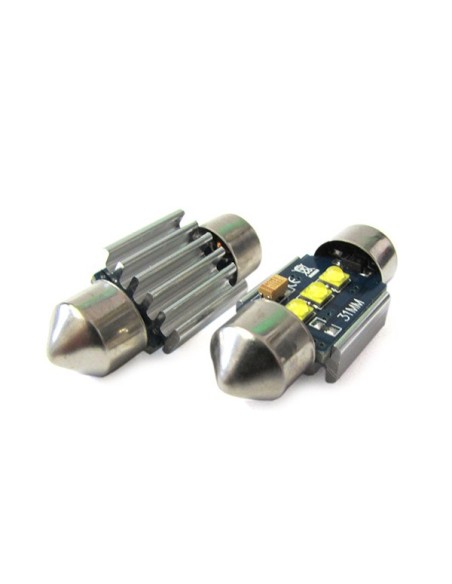 Lampada Led Siluro Canbus Pro 31mm 3 Smd Cree 3W No Errore 12V No Polarita Super Luminoso