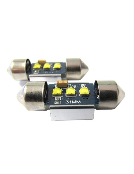 Lampada Led Siluro Canbus Pro 31mm 3 Smd Cree 3W No Errore 12V No Polarita Super Luminoso
