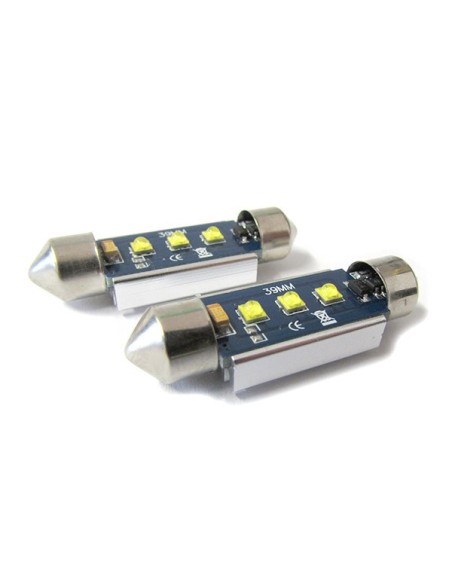 Lampada Led Siluro Canbus Pro 39mm 3 Smd Cree 3W No Errore 12V No Polarita Super Luminoso