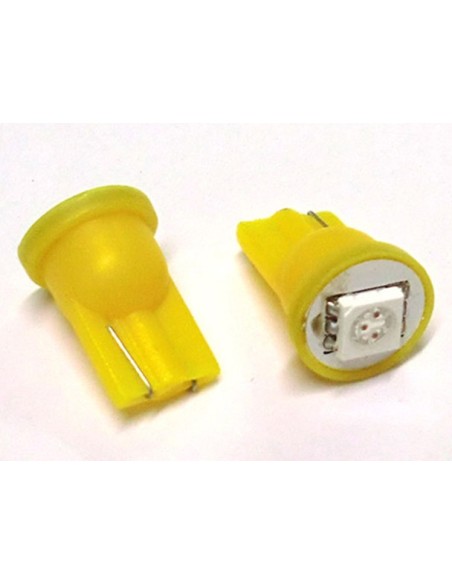 Lampada Led T10 W5W 1 Smd Arancione Frecce Laterale 12V