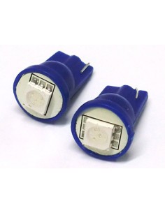 Lampada Led T10 W5W 1 Smd Blue Blu Luci Posizione 12V