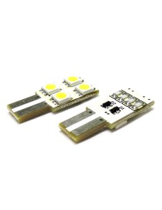Lampada Led T10 W5W 4 Smd 5050 No Polarita Bianco 12V Luci Targa Portiere 2