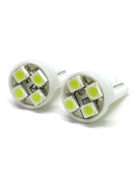 Lampada Led T10 W5W 4 Smd Bianco Luci di Posizione 12V