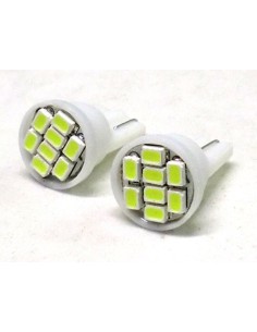 Lampada Led T10 W5W 8 Smd Frontale Bianco Luci di Posizione 12V