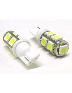 Lampada Led T10 W5W 9 Smd 5050 Bianco Luci Posizione 12V