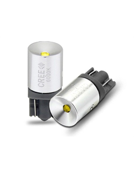 Lampada Led T10 W5W Canbus Pro 12V 3W Chip Cree XBD No Errore Luci Posizione 90 Gradi Bianco