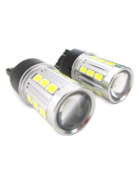 Lampada Led T20 Per Luci Diurne Fiat Nuova 500 Alfa Mito Opel Insignia Peugeot 208 W21/5W 7443 21 Smd 5730 Super Bianco Luminoso
