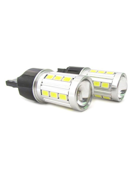 Lampada Led T20 Per Luci Diurne Fiat Nuova 500 Alfa Mito Opel Insignia Peugeot 208 W21/5W 7443 21 Smd 5730 Super Bianco Luminoso