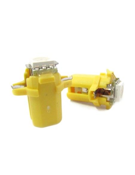 Lampada Led T5 B8.3D B8,3D Colore Giallo Yellow Luci Cruscotto e Strumentazione 12V