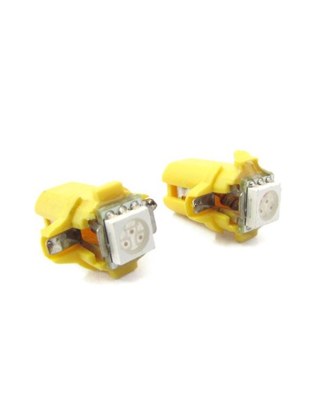 Lampada Led T5 B8.3D B8,3D Colore Giallo Yellow Luci Cruscotto e Strumentazione 12V