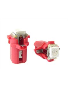 Lampada Led T5 B8.3D B8,3D Colore Rosso Red Luci Cruscotto e Strumentazione 12V