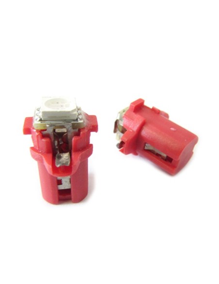 Lampada Led T5 B8.3D B8,3D Colore Rosso Red Luci Cruscotto e Strumentazione 12V