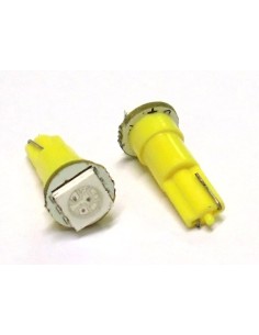 Lampada Led T5 W1,2W 1 Smd Arancione Giallo Luci Cruscotto 12V 2