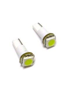 Lampada Led T5 W1,2W 1 Smd Bianco Luci Cruscotto 12V 2