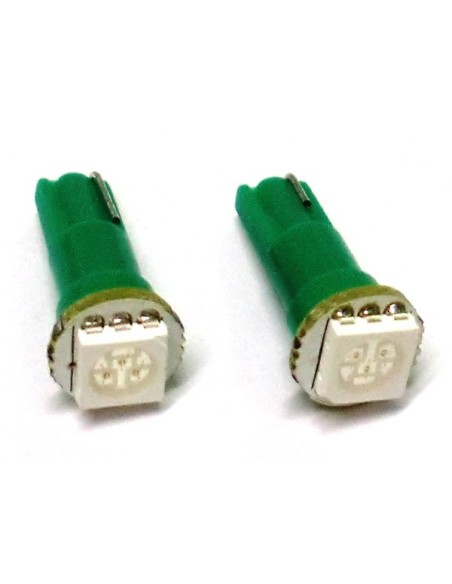 Lampada Led T5 W1,2W 1 Smd Verde Luci Cruscotto 12V
