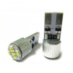 Lampadina Led Canbus T10 W5W 6 SMD 3104 Frontale Computer Di Bordo