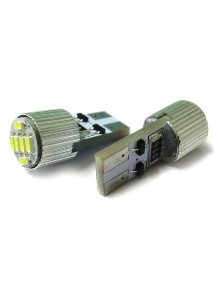 Lampadina Led Canbus T10 W5W 6 SMD 3104 Frontale No Errore Computer Di Bordo
