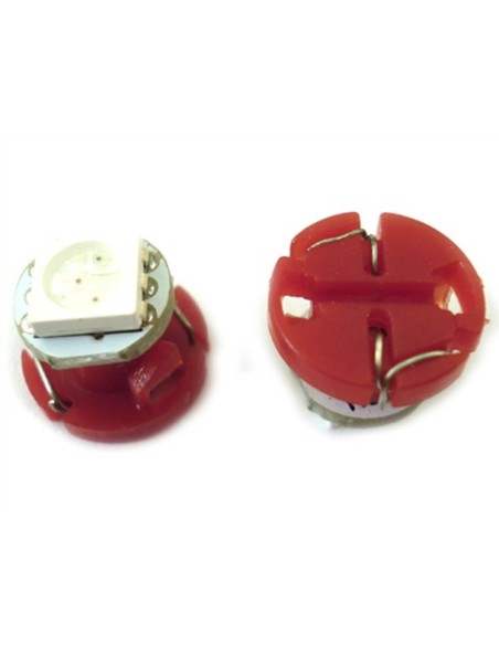 Lampadina Led T4.7 1 Smd 5050 Rosso Luce Cruscotto e Strumentazione 12V DC